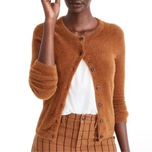 NWOT Madewell Hewitt Cardigan Sweater Brown Dried Cedar Button